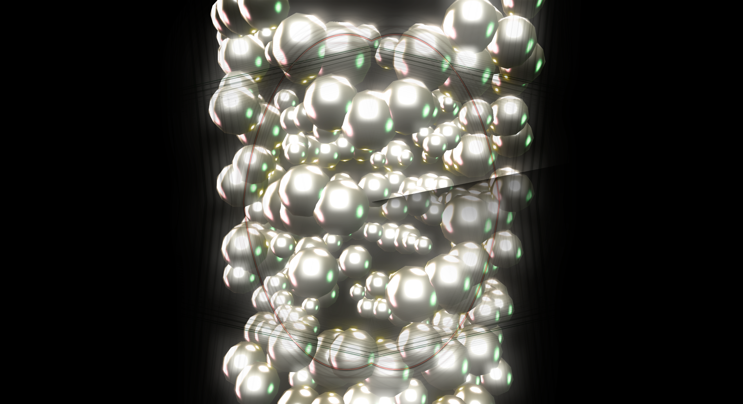 Phaselight live output — a luminous particle bloom filling the screen